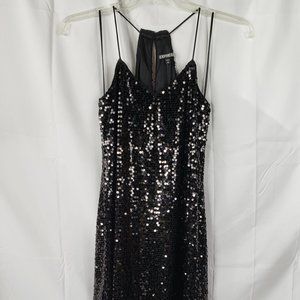 NWT Express Black Sequin Dress Size XS